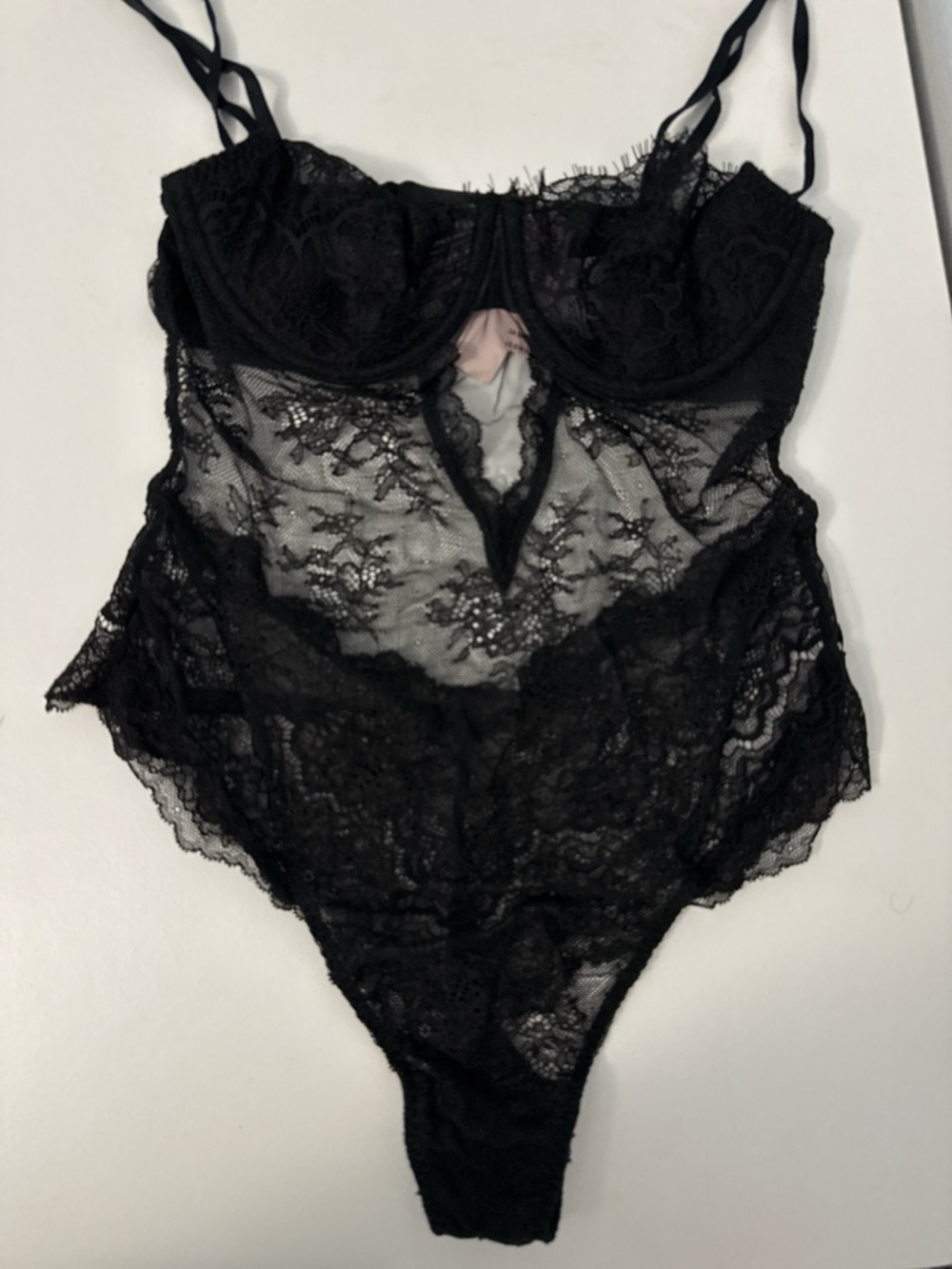 Victoria's Secret Black Lace Bodysuit